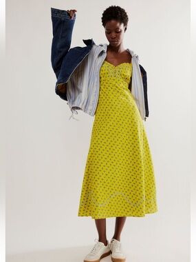 Free People Citronelle Floral Embroidered Dress